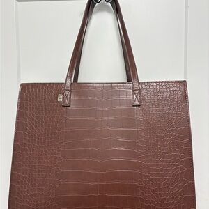 BEIS LARGE WORK TOTE. Brown Crocodile. AMAZING CONDITION.
